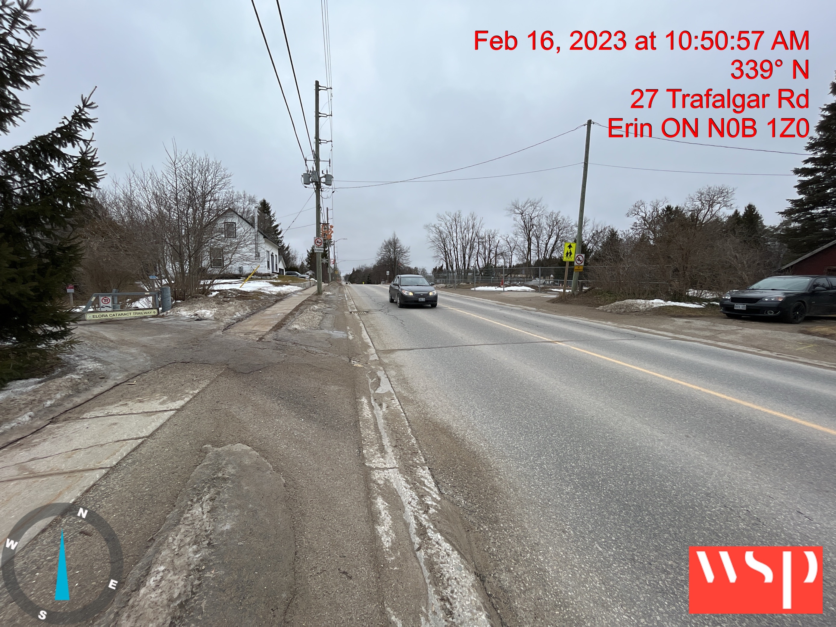 Elora Cataract Trailway West Entrance Erin Wastewater Treatment Plant